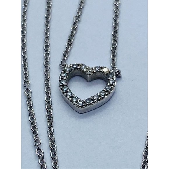 TIFFANY & CoTiffany Metro Heart Necklace 18K 750 Diamond 16"